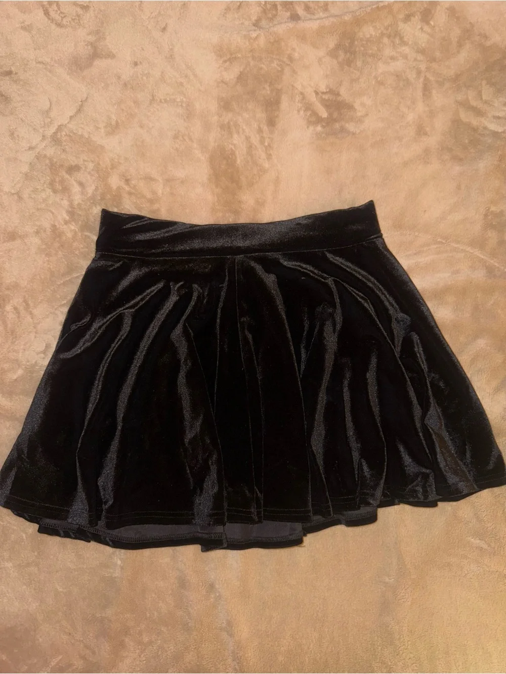 Black Velvet Ballroom Dance Skirt